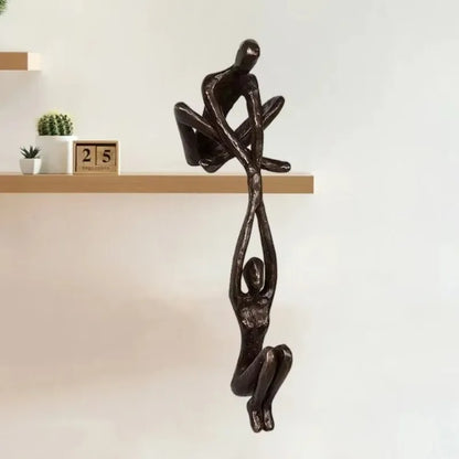 Balance of Love: Lifting Couple Resin Sculpture