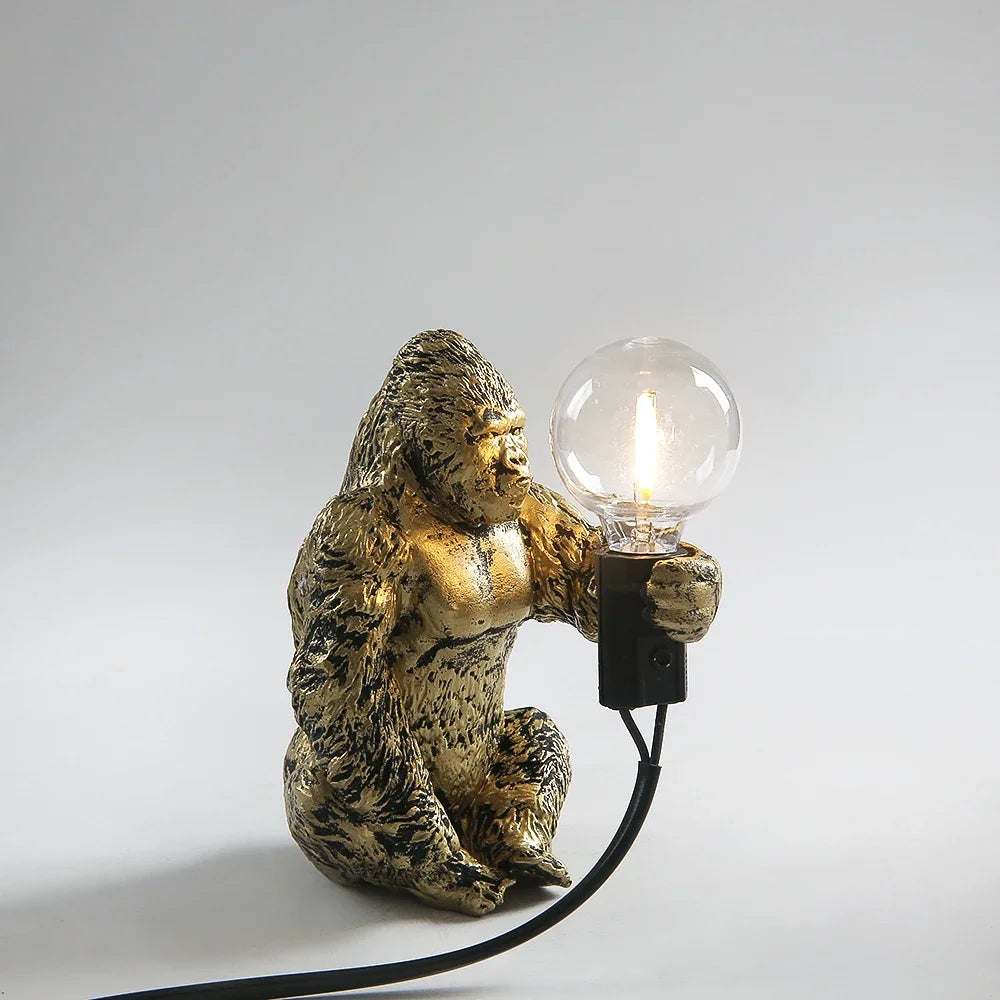 Urban Primal: Gorilla Resin Table Lamp
