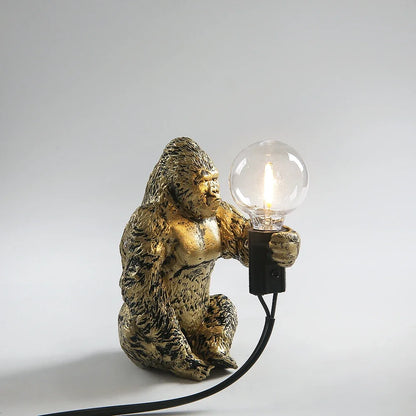 Urban Primal: Gorilla Resin Table Lamp