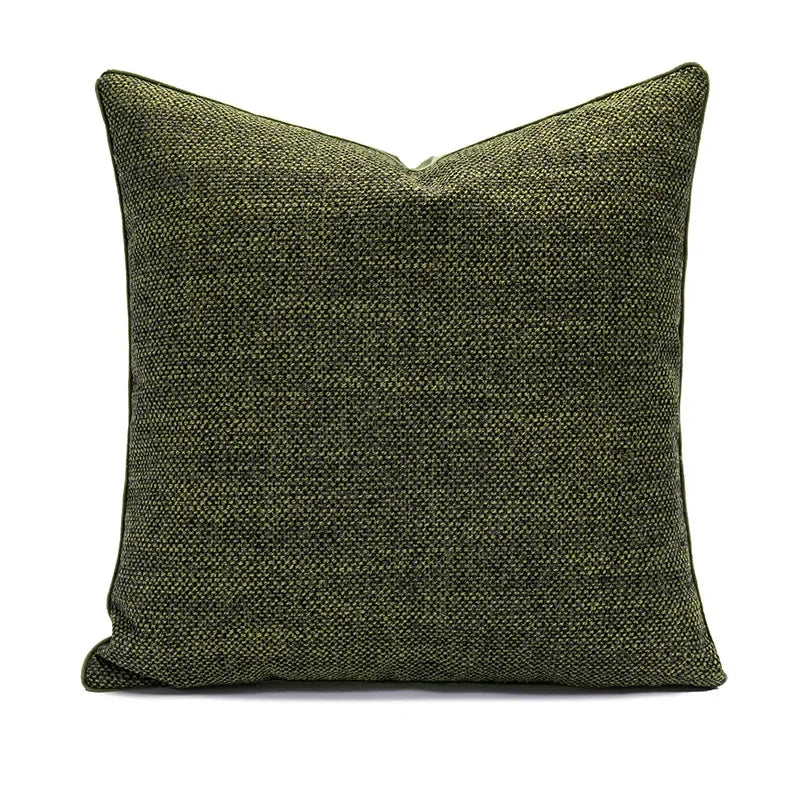 Verdant Line: Light Luxury Geometric Pillow Cover