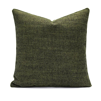 Verdant Line: Light Luxury Geometric Pillow Cover