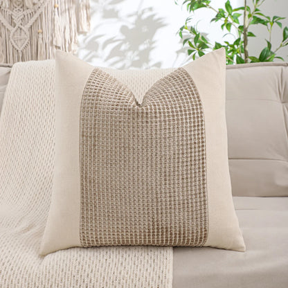Textura Linear: Jacquard Canvas Pillow Cover
