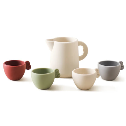 Little Tea Atelier: Montessori Wooden Tea Set with BPA-Free Silicone (Ages 3–6)