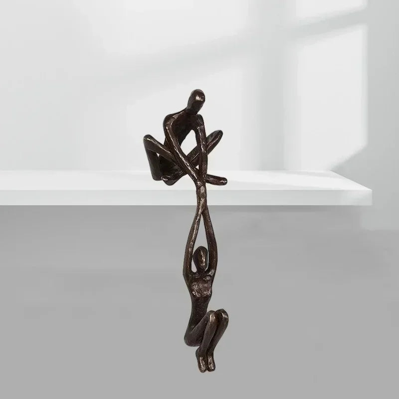 Balance of Love: Lifting Couple Resin Sculpture
