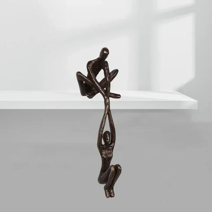 Balance of Love: Lifting Couple Resin Sculpture