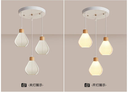 Art 3D Printing Chandelier Simple Modern Restaurant Light Net Red Cream Wind Bedroom Bedside Atmosphere bar Chandelier