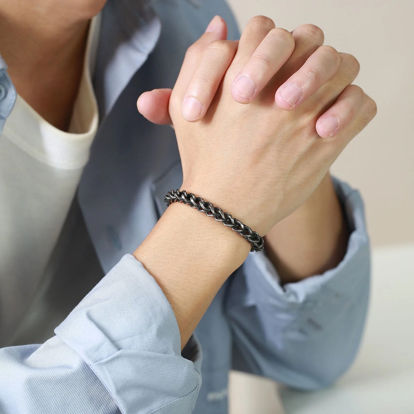 Twin Forge: Vintage Double-Layer Steel Bracelet for Men