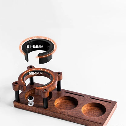 Wooden Coffee Tamper Station & Portafilter Holder