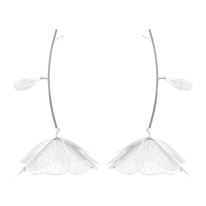 Verdant Echo: Vintage Plant-Inspired Drop Earrings