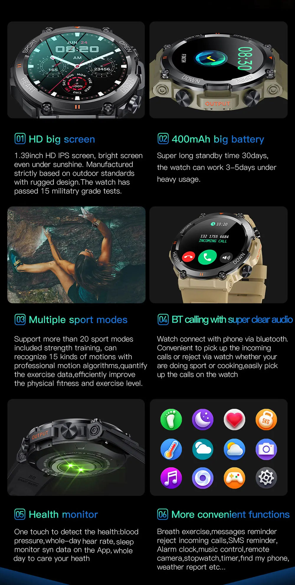 PulseSync 1.39" HD Smartwatch with Bluetooth Calling
