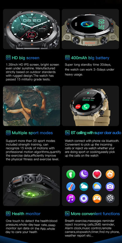 PulseSync 1.39" HD Smartwatch with Bluetooth Calling