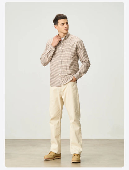 Men's Oversized Plaid Cotton Shirt – Soft Finish, Everyday Edge