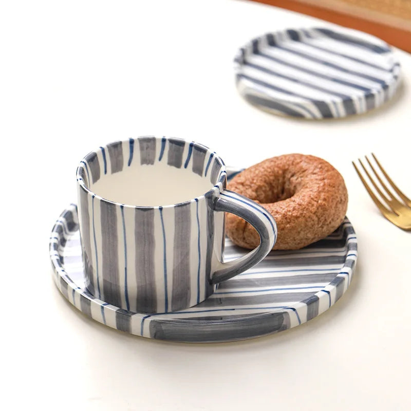 Linecraft: Hand-Drawn Ceramic Mug & Plate Set