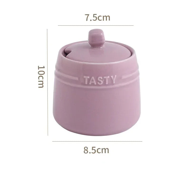 Rainbow Ceramic Spice Jar