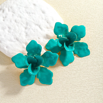 Tropic Bloom: Statement Floral Drop Earrings for Summer