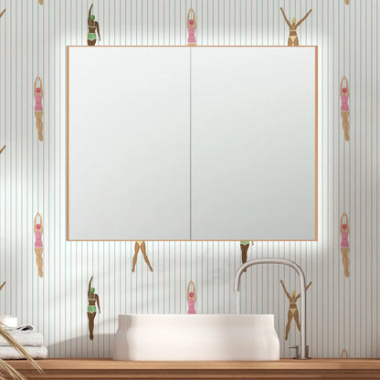 Peel and Stick Swimmers Wallpaper