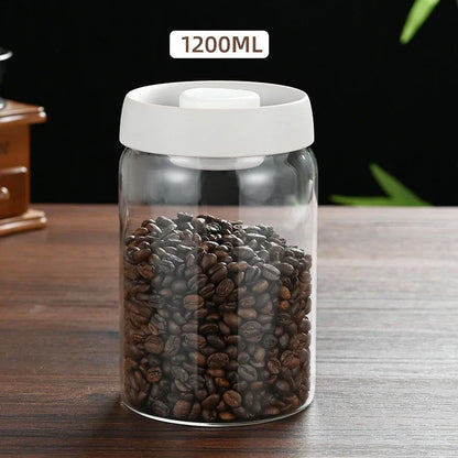 Press-Type Coffee Vacuum Storage Jar