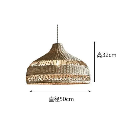 Glow Nest: Handwoven Rattan Pendant Lamp