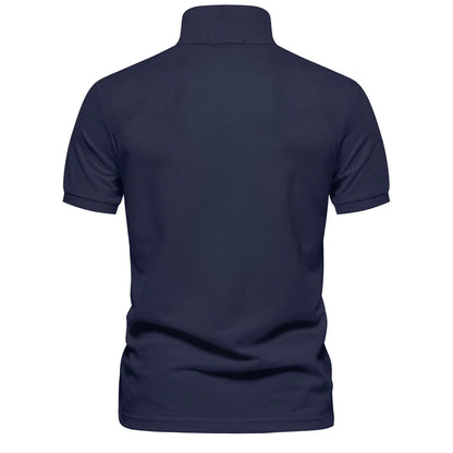 Men's Classic Cotton Polo Shirt – Short Sleeve Summer Comfort, Refined Look