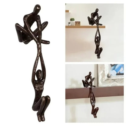Balance of Love: Lifting Couple Resin Sculpture
