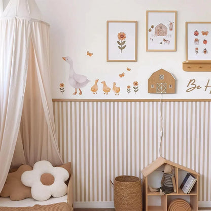 Brown Mocha Stripes Wallpaper