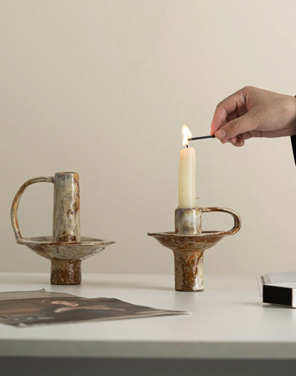 Retro Kitchen Candle Holders Party Designer Ceramic Homestay Candle Holders Decoration Living Room Home & Garden Castiçal Lszt
