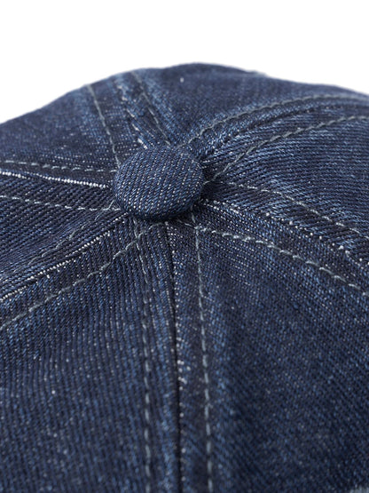 Indigo Curve: Vintage Denim Baseball Cap