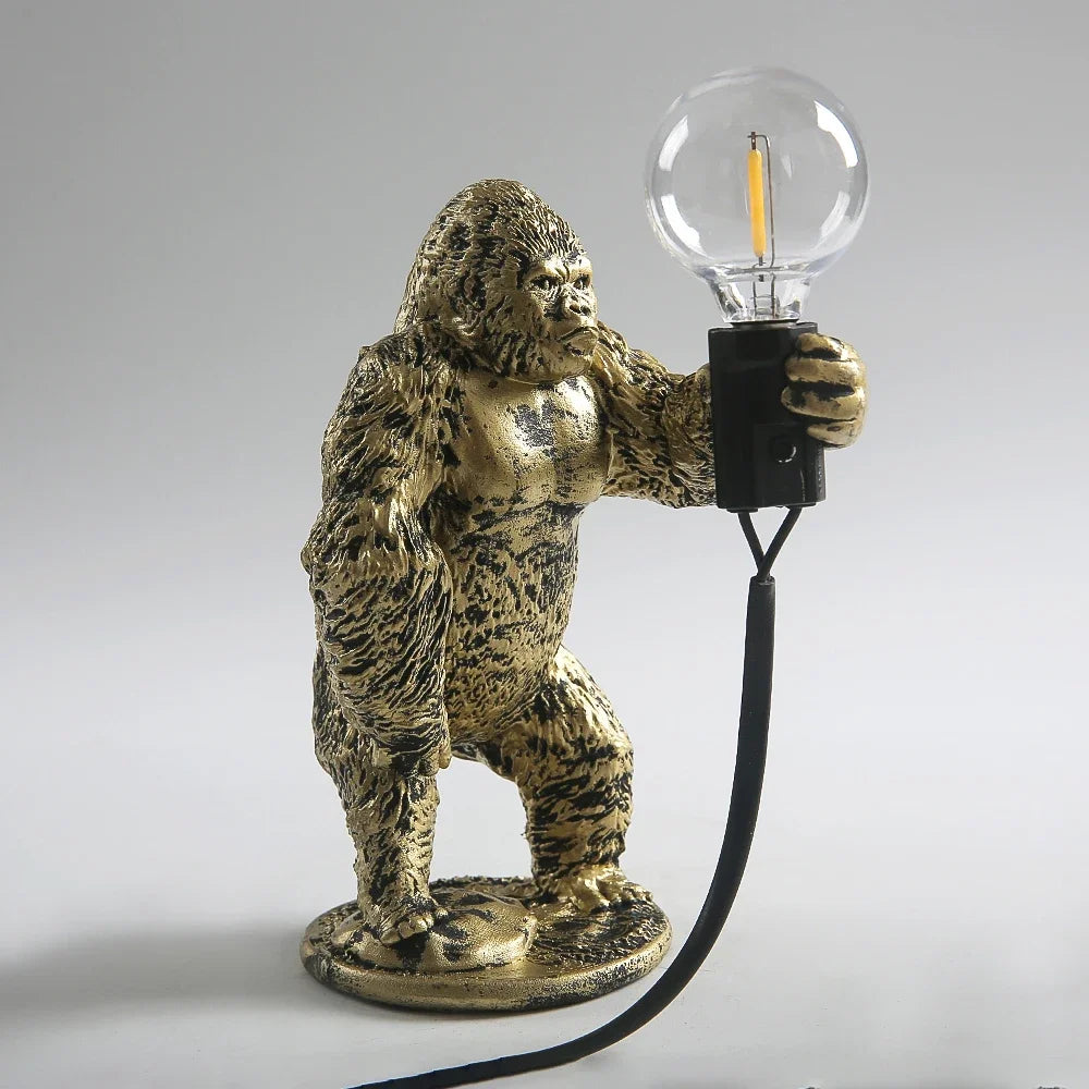 Urban Primal: Gorilla Resin Table Lamp