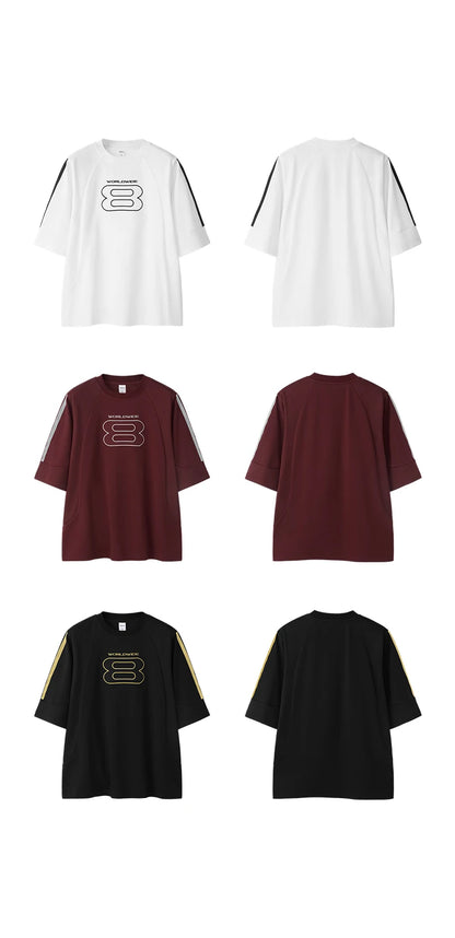 Men's Paneled Embroidered Tech T-Shirt – Built for Movement, Styled for the Street