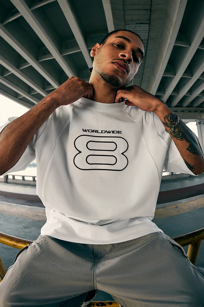 Men's Paneled Embroidered Tech T-Shirt – Built for Movement, Styled for the Street