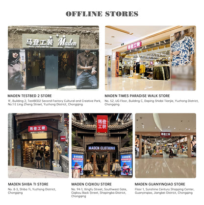 Maden New Vintage Orange Knitted Short Sleeve T-Shirt Men's Summer Loose Fit Ribbed Crew Neck Tee Breathable Casual Street Tops