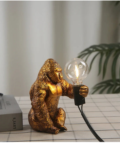 Urban Primal: Gorilla Resin Table Lamp