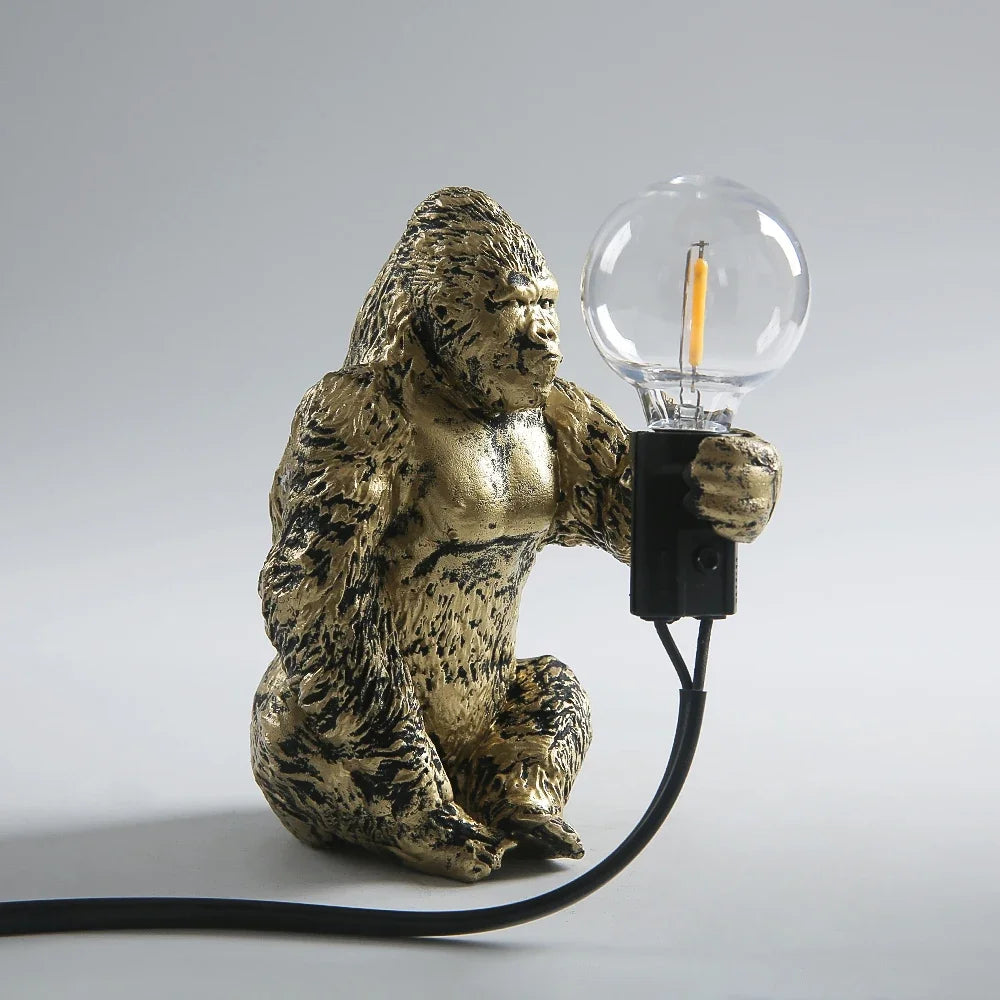 Urban Primal: Gorilla Resin Table Lamp