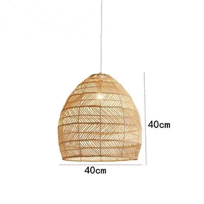 Glow Nest: Handwoven Rattan Pendant Lamp