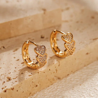 Eterna Love: Round Cubic Zirconia Hoop Earrings