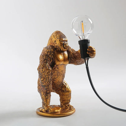Urban Primal: Gorilla Resin Table Lamp