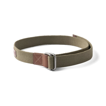 WeaveMark: Braided Canvas Belt with Leather Detail