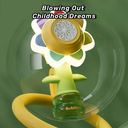 BloomGlow Bubbles: Automatic Sunflower Bubble Machine (Ages 3+)