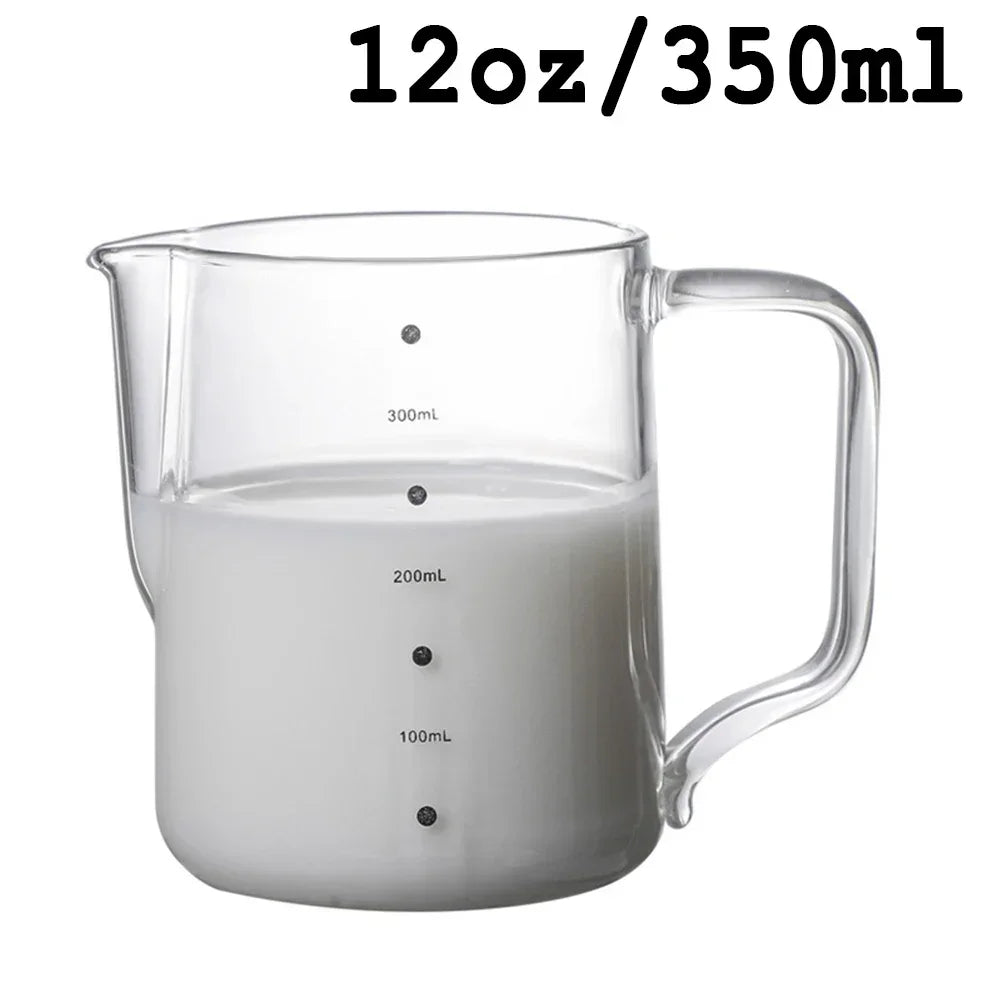 Glass Milk Frother Pitcher (350ml / 600ml)