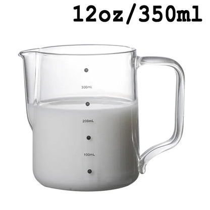 Glass Milk Frother Pitcher (350ml / 600ml)