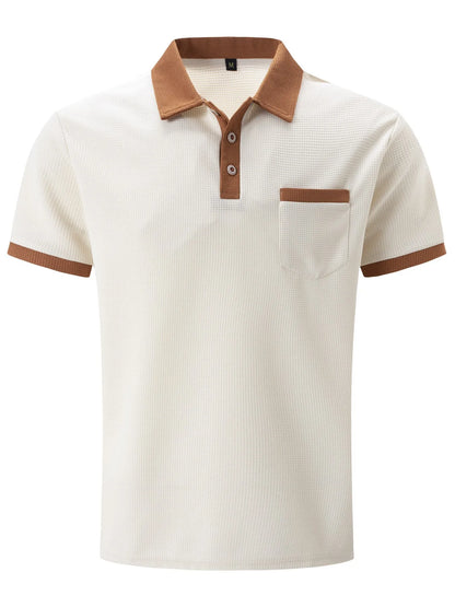 Men’s Waffle Polo Shirt – Texture Meets Simplicity