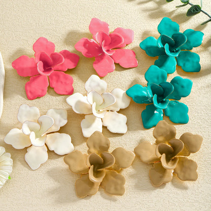 Tropic Bloom: Statement Floral Drop Earrings for Summer