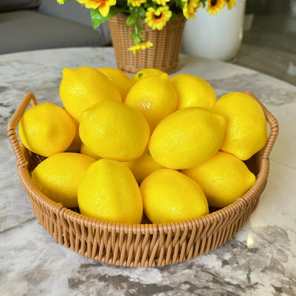 20pcs, Artificial Lemon 3inch, Simulation Lemon Artificial Yellow Lemon Fake Lemon, Simulation Fruit Home Decoration