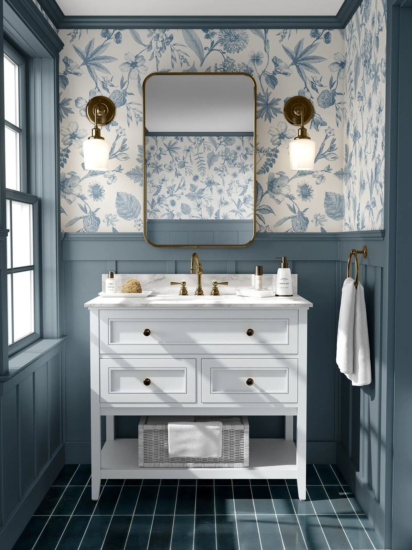 Toile Farmhouse Whimsical Wallpaper