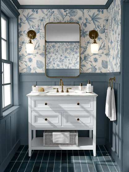 Toile Farmhouse Whimsical Wallpaper
