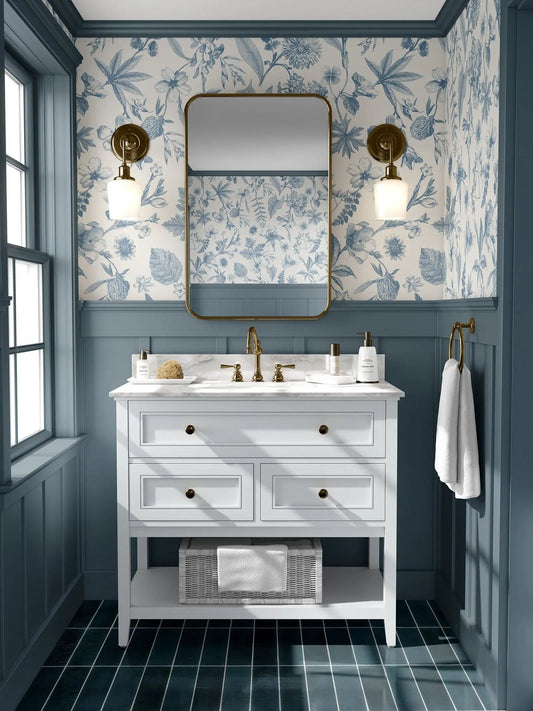 Toile Farmhouse Whimsical Wallpaper