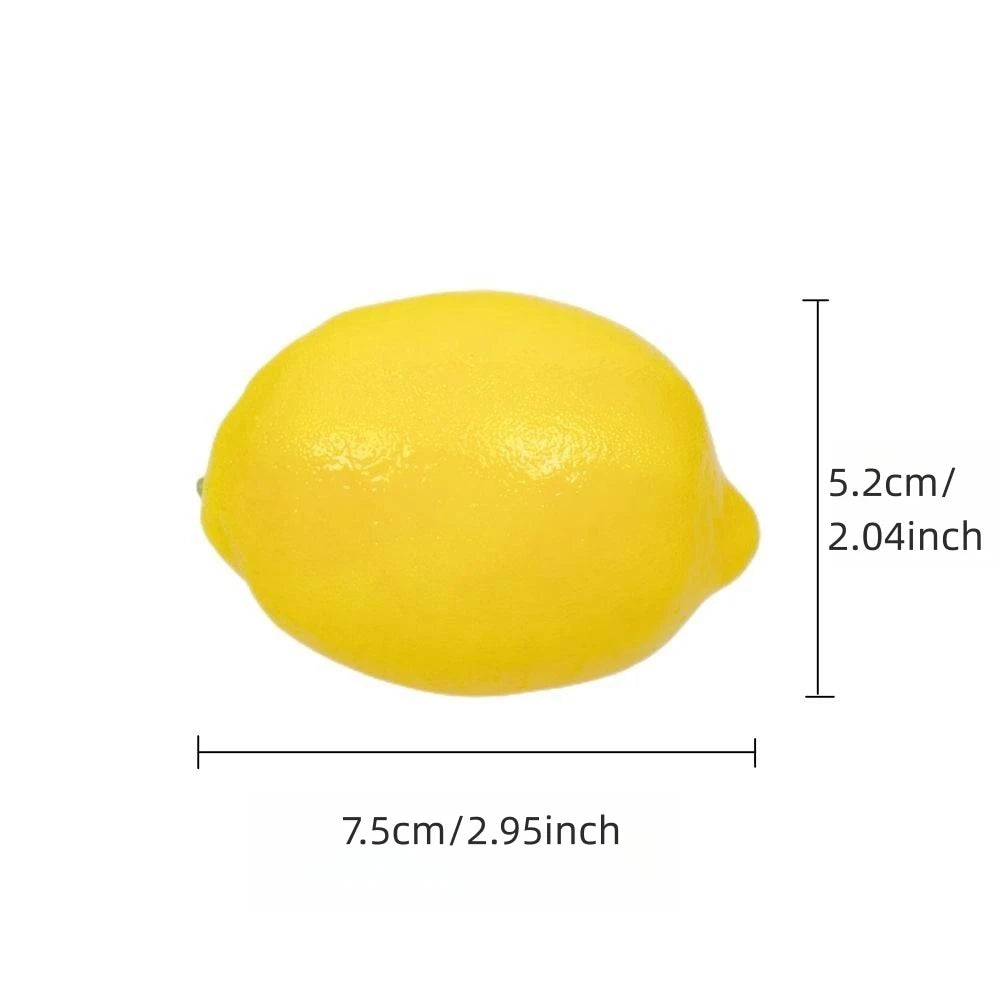 20pcs, Artificial Lemon 3inch, Simulation Lemon Artificial Yellow Lemon Fake Lemon, Simulation Fruit Home Decoration