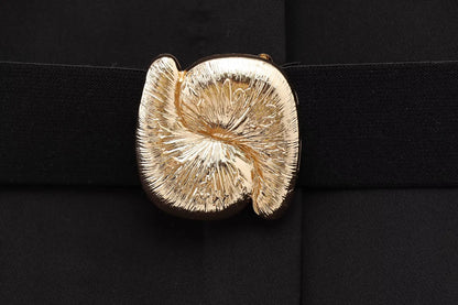 Women's Belted Black Sleeveless Dress – Office Chic Meets Summer Ease