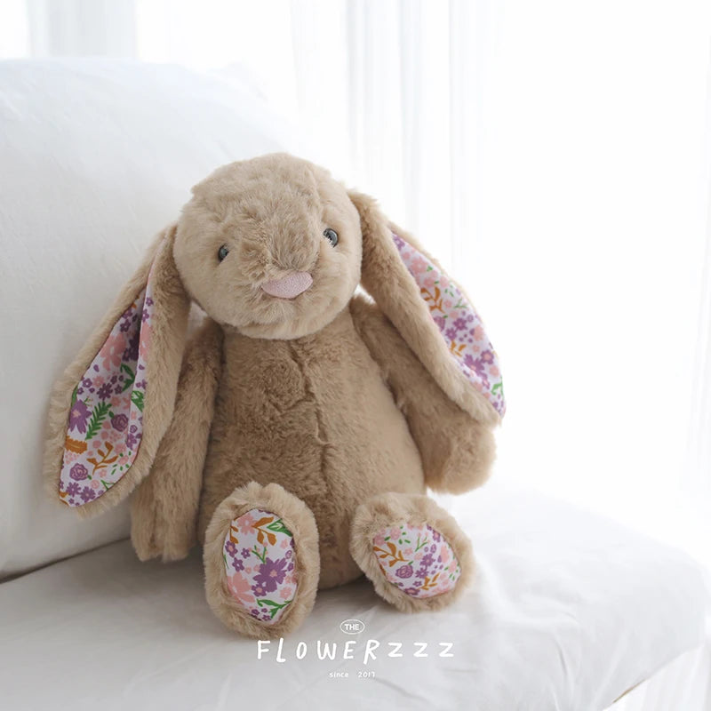 Bonnie Blossom Bunny: Floral-Eared Soft Plush Cushion