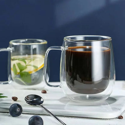 Double Wall Glass Coffee Mug